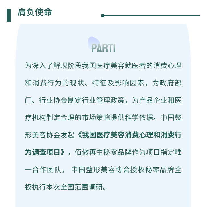 我國(guó)醫(yī)療美容消費(fèi)心理和消費(fèi)行為調(diào)查項(xiàng)目現(xiàn)已進(jìn)入核心關(guān)鍵期