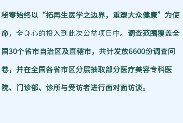 我國(guó)醫(yī)療美容消費(fèi)心理和消費(fèi)行為調(diào)查項(xiàng)目現(xiàn)已進(jìn)入核心關(guān)鍵期