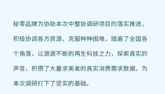 我國(guó)醫(yī)療美容消費(fèi)心理和消費(fèi)行為調(diào)查項(xiàng)目現(xiàn)已進(jìn)入核心關(guān)鍵期